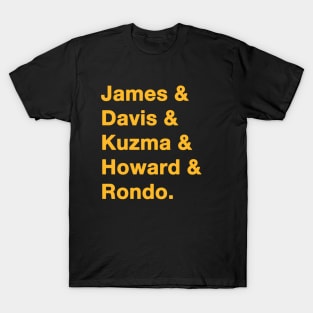 2020 LA Laker Greats Yellow T-Shirt